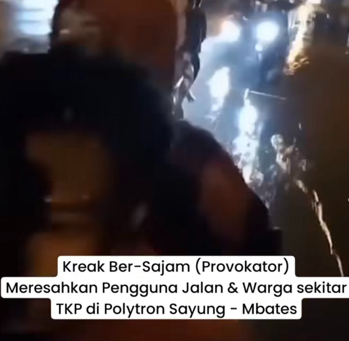 kreak di Sayung meresahkan, acungkan sajam ke warga yang sedang nongkrong (Sumber: instagram | Foto: @infokriminalsemarang)