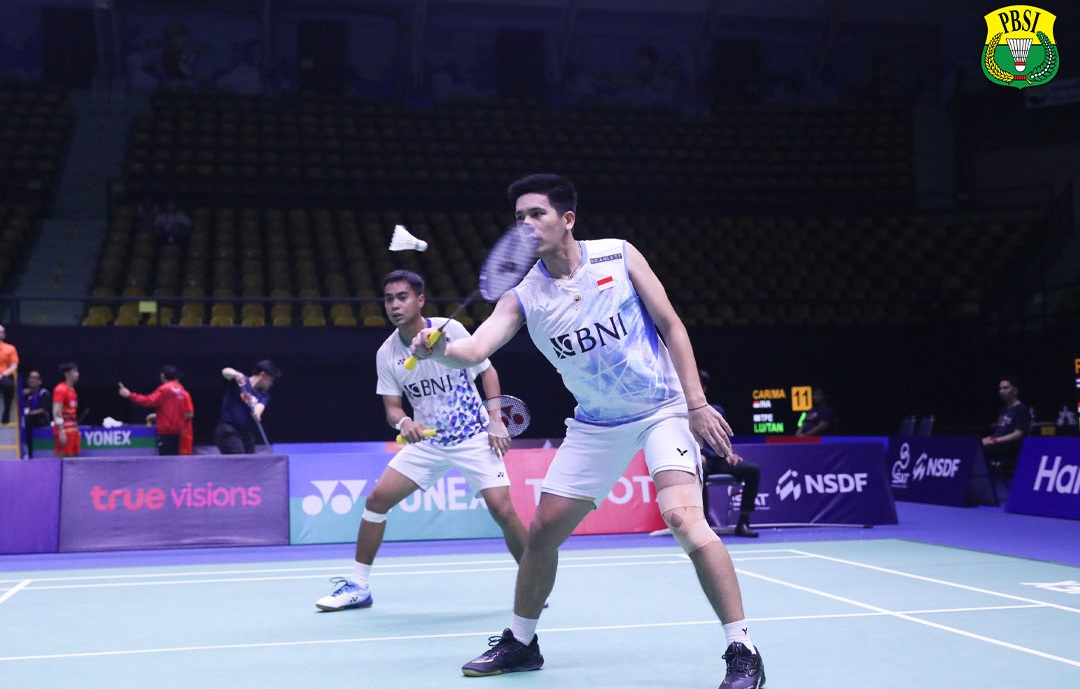 Rahmat/Yere ke babak 16 besar Thailand Masters 2024 setelah kalahkan wakil tuan rumah. (Sumber: PBSI - InfoSemarang.com)