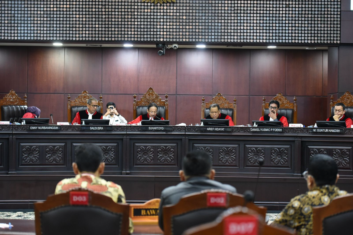 Mahkamah Konstitusi membacakan putusan terhadap tiga permohonan Perselisihan Hasil Pemilu untuk lokus Jateng. (Sumber: | Foto: dok KPU Jateng.)