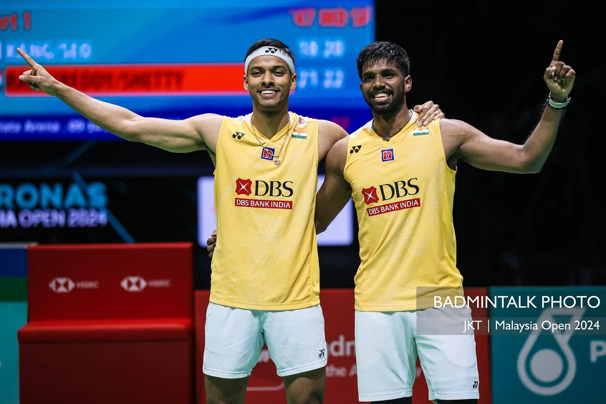 Satwiksairaj Rankireddy/Chirag Shetty akan bertanding di final India Open 2024, Minggu 21 Januari 2024. (Sumber: Badmintalk Photo - InfoSemarang.com)