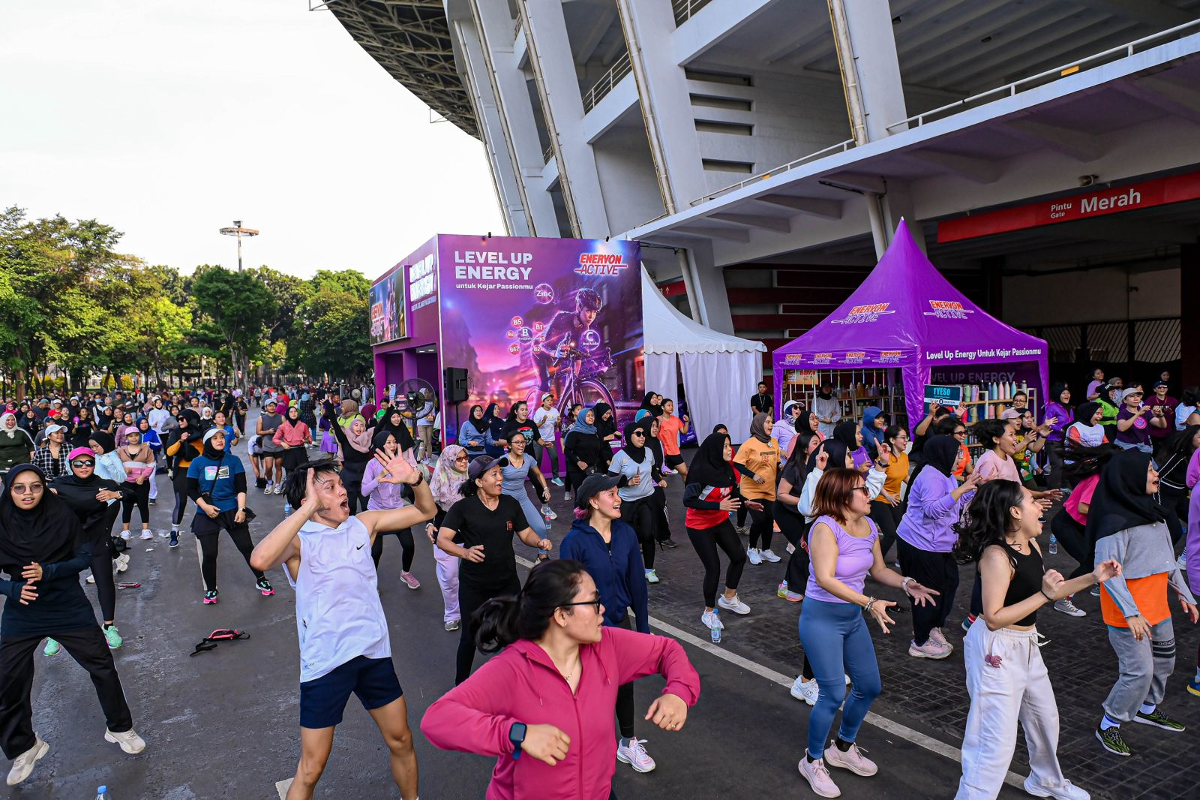 Kegiatan gerakan #LevelUpWithEnervonActive mendorong masyarakat jaga kesehatan. (Sumber:  | Foto: Dok)