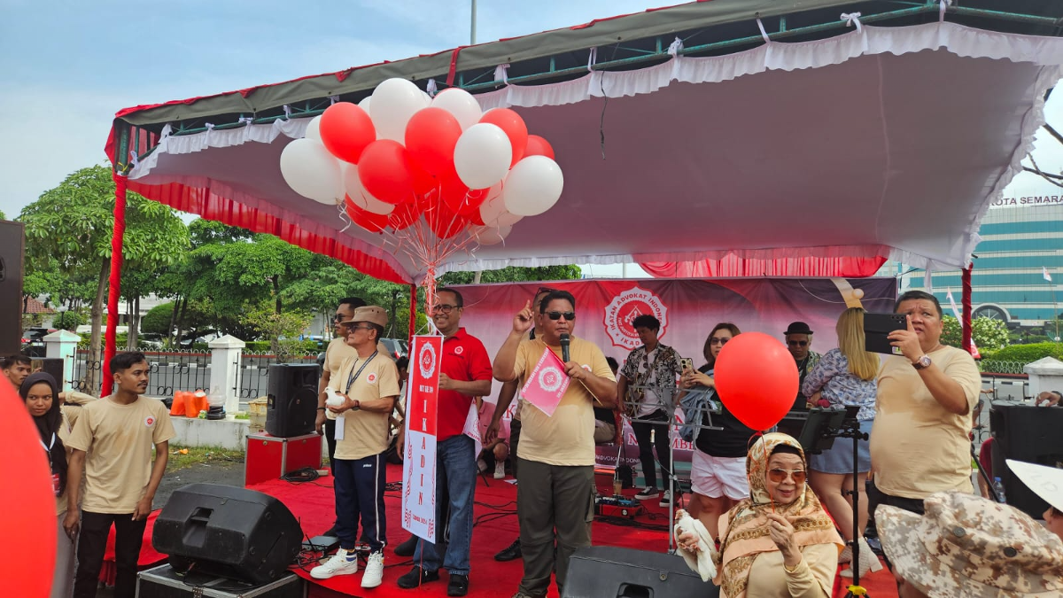 Perayaan hari jadi ke-39 Ikadin di halaman Museum Mandala Bhakti, kawasan Tugu Muda Semarang. (Sumber: | Foto: Sakti)