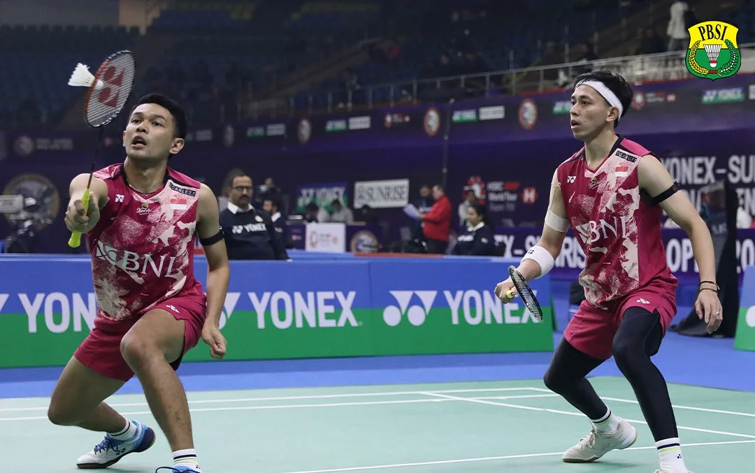 Fajar Alfian/Muhammad Rian Ardianto melaju ke perempat final Indonesia Masters 2024. (Sumber: PBSI - InfoSemarang.com)