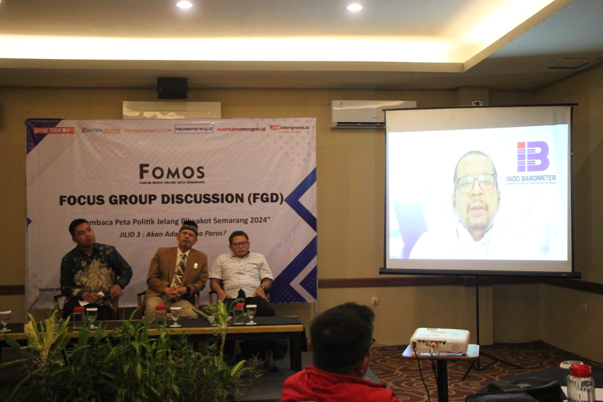 FGD "Membaca Peta Politik Jelang Pilwakot Semarang 2024 Jilid 3" di Semarang. (Sumber:  | Foto: Sakti)