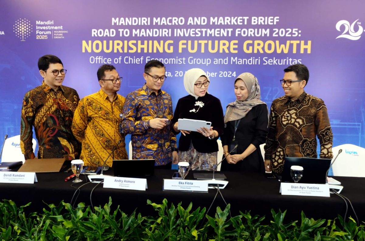 Event Mandiri Macro and Market Brief Road to Mandiri Investment Forum 2025 di Jakarta, Rabu 20 November 2024.
 (Sumber:  | Foto: dok Bank Mandiri.)