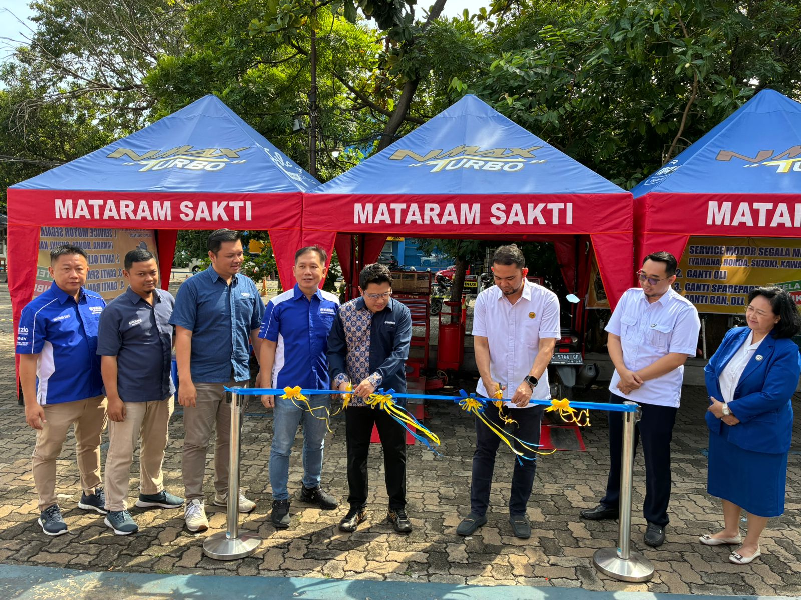 Peresmian bengkel Yamaha Mataram Sakti di Udinus. (Sumber:  | Foto: Sakti)