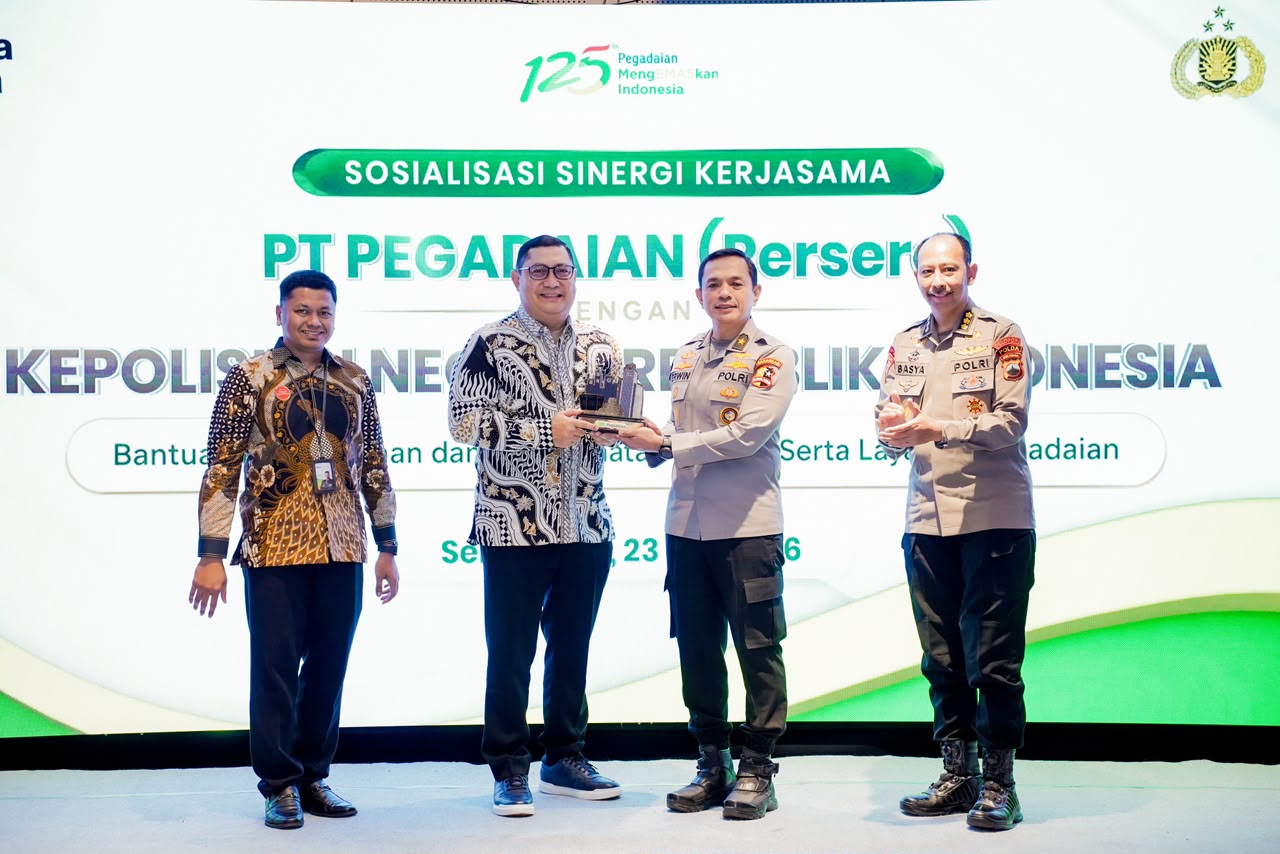 Penandatangan kerja sama antara PT Pegadaian dan Polri, di Hotel Aruss, Kota Semarang, Kamis, 23 Juli 2026. (Dok) (Sumber: )