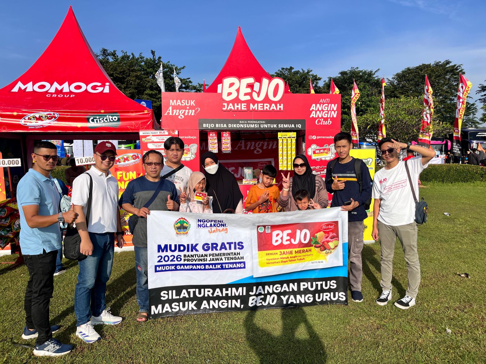 Ribuan Pemudik Dapat Dukungan Bejo Jahe Merah. (Sumber: | Foto: dok.)